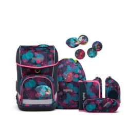 Ergobag Cubo Light Schulranzen-Set KorallBär