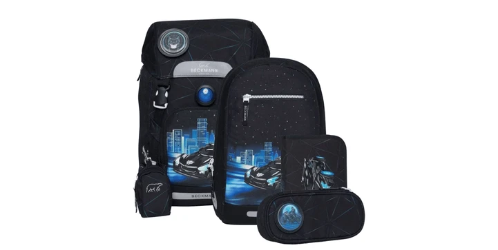 Beckmann Classic Schulrucksack 6-teilig Night Rider 3 Beckmann Classic Schulrucksack 6-teilig Night Rider