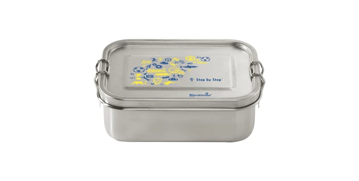 Step By Step Edelstahllunchbox "Blue & Yellow" 3 Step By Step Edelstahllunchbox "Blue & Yellow"