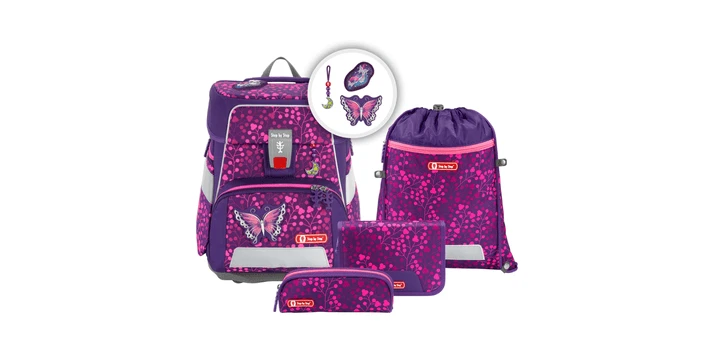 Step By Step SPACE SHINE Schulranzen-Set "Butterfly Night", 5-teilig 3 Step By Step SPACE SHINE Schulranzen-Set "Butterfly Night", 5-teilig