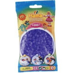 HAMA Perlenbeutel 1000 St. Transparent Flieder