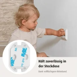 Reer - 32030 Steckdosenschutz, Klebbar, Weiß, 10 Stück -Kinderspielzeugladen 32030 2