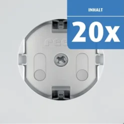 Reer - 32220 Steckdosenschutz, Schraubbar, 20 Stück