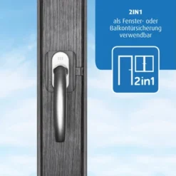 Reer - 70021 WinLock Fenstersicherung / Balkontürsicherung, Anthrazit -Kinderspielzeugladen 70021 winlock ecommerce 20202