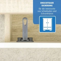 Reer - 71011 DesignLine Schubladen- Und Schranktürsicherung, Anthrazit -Kinderspielzeugladen 71011 schrank und schubladensicherung5