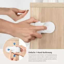 Reer - 71050 Schrank- Und Schubladensicherung Mit Montagehilfe, 1 Stück Weiss -Kinderspielzeugladen 71050 3