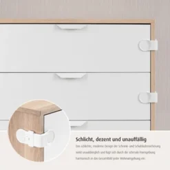 Reer - 71050 Schrank- Und Schubladensicherung Mit Montagehilfe, 1 Stück Weiss -Kinderspielzeugladen 71050 6
