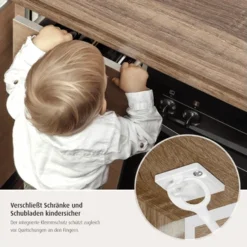 Reer - 71070 Vorteilspack - Schrank- Und Schubladensicherung Mit Montagehilfe, 8 Stück -Kinderspielzeugladen 71060 1 1