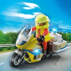 71205 Notarzt-Motorrad Mit Blinklicht - Playmobil 8 71205 Notarzt-Motorrad Mit Blinklicht - Playmobil -Kinderspielzeugladen 71205 1