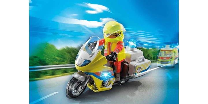 71205 Notarzt-Motorrad Mit Blinklicht - Playmobil 5 71205 Notarzt-Motorrad Mit Blinklicht - Playmobil – Bild 3