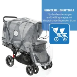 Reer - 73887 PEVA Regenschutz Für Geschwisterwagen -Kinderspielzeugladen 73887 regenschutz duo3
