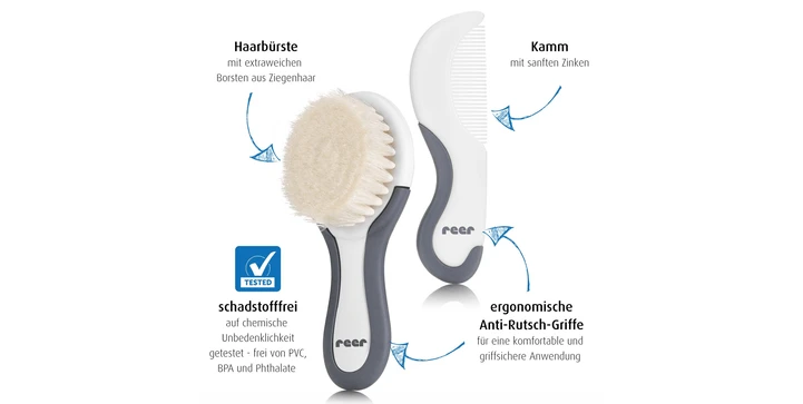 Reer - 81070 BabyCare Haarpflege-Set 2 Teilig 5 Reer - 81070 BabyCare Haarpflege-Set 2 Teilig – Bild 3