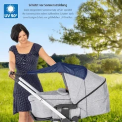 Reer - 84213 ShineSafe Sonnensegel, Marineblau 15 Reer - 84213 ShineSafe Sonnensegel, Marineblau -Kinderspielzeugladen 84213 2 1