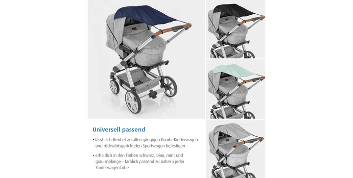 Reer - 84213 ShineSafe Sonnensegel, Marineblau 5 Reer - 84213 ShineSafe Sonnensegel, Marineblau – Bild 3