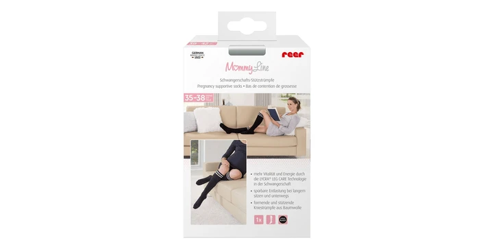 Reer - 88041 MommyLine Schwangerschafts-Stützstrumpf Größe 35-38 4 Reer - 88041 MommyLine Schwangerschafts-Stützstrumpf Größe 35-38 – Bild 2