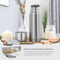 Reer - 90308 Pure Edelstahl-Isolierflasche, 350 Ml