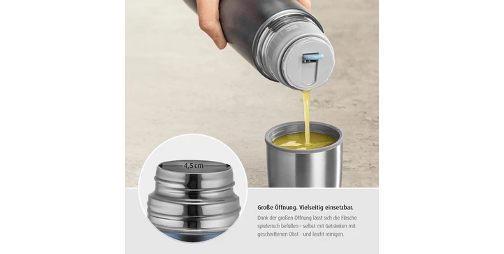 Reer - 90501 Colour Edelstahl-Isolierflasche, 500 Ml Blau 7 Reer - 90501 Colour Edelstahl-Isolierflasche, 500 Ml Blau – Bild 5